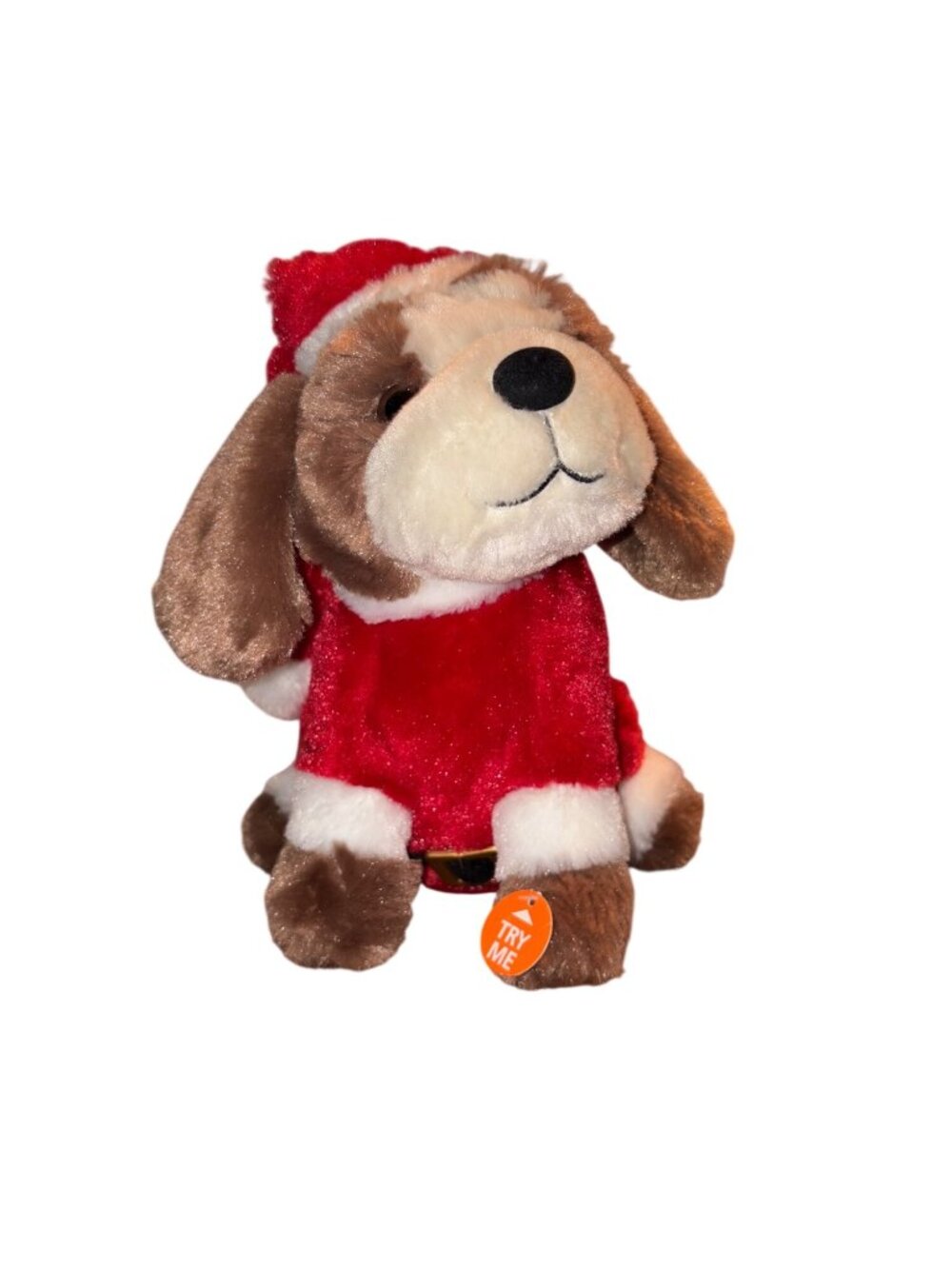 Dan Dee Collectors Choice Puppy Singing Plush In Santa Outfit Try Me Button
